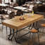 Rectangular with Iron Base Dining Table