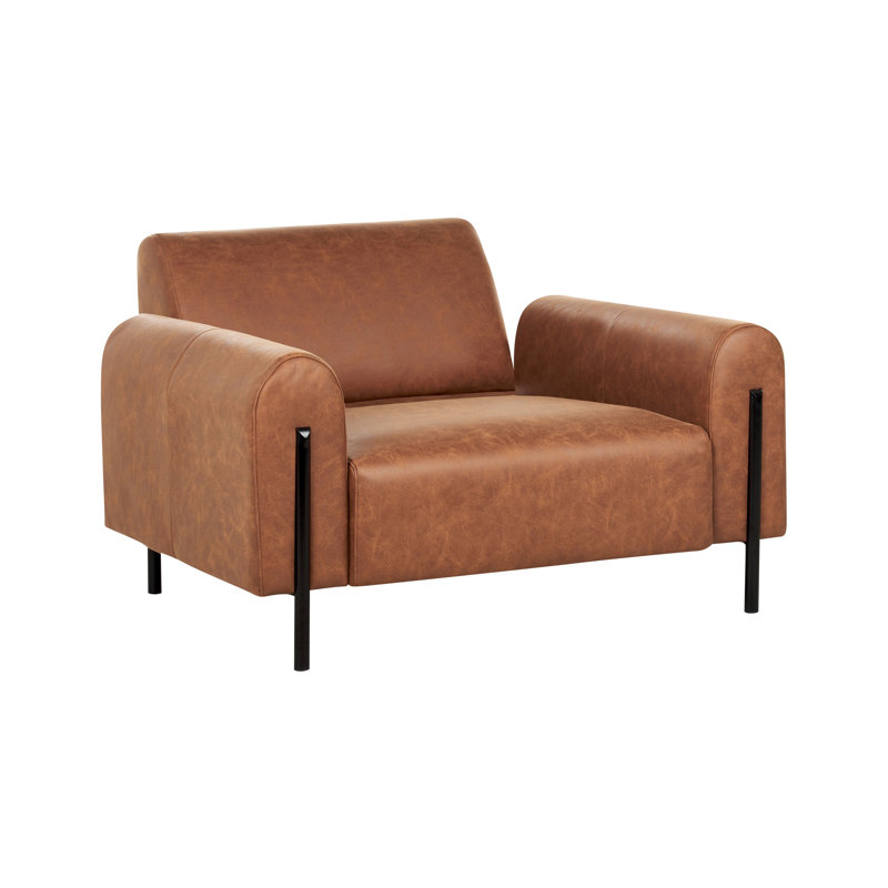 Darletta Upholstered Armchair, Golden Brown Fabric
