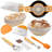Bread Proofing Basket Set: 10" Oval & 9" Round with Liners, Dough Whisk, Lame, Scrapers & Sling