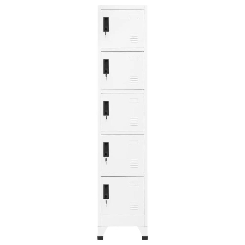 Armoire vestiaire en acier, Blanc, 5
