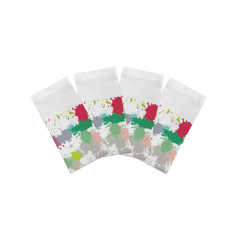 Paint Splatter Hemstitch 22" Linen/Cotton Napkin