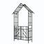 Arche de jardin en métal de 147,5 cm de large, treillis, support pour plantes grimpantes en acier galvanisé robuste, arche extérieure antirouille pour rosiers grimpants, décor de jardin.