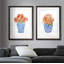 «Sweet Peony I» par Vincent Van Gogh, ensemble de 2 reproductions d'art encadrées-1060886537-1060886543-988881493