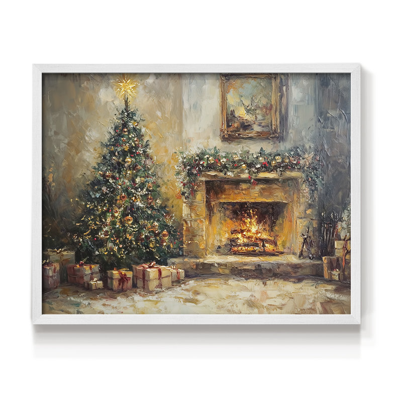 Chirstmas Art-CCCVII -Framed Print - Restickable, H 16 po x l 20 po, Blanc