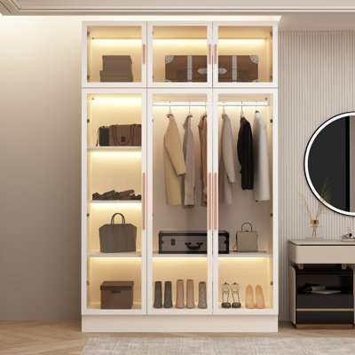 Brienne 6-Door Armoire with Integrated Lighting