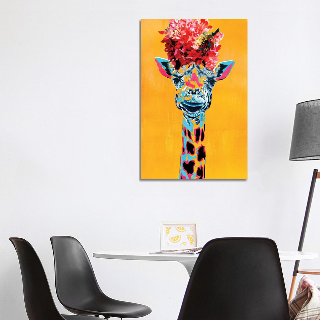 Giraffe von Tadaomi Kawasaki - Galerie-verpackte Leinwand Giclée auf Leinwand