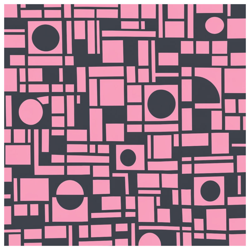 Édredon rose à formes géométriques, Twin