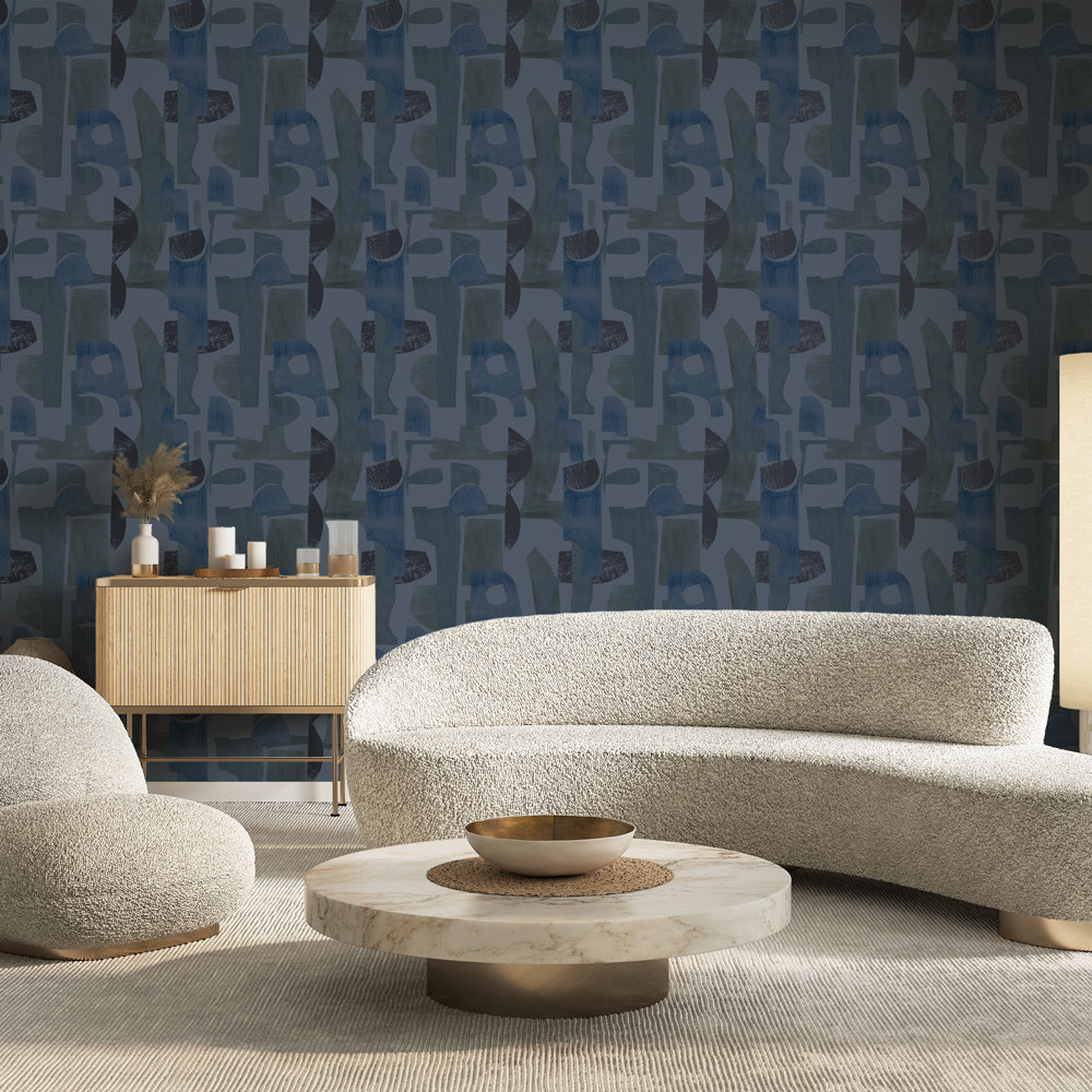 Tariq Self-Adhesive Wallpaper Roll, Blue