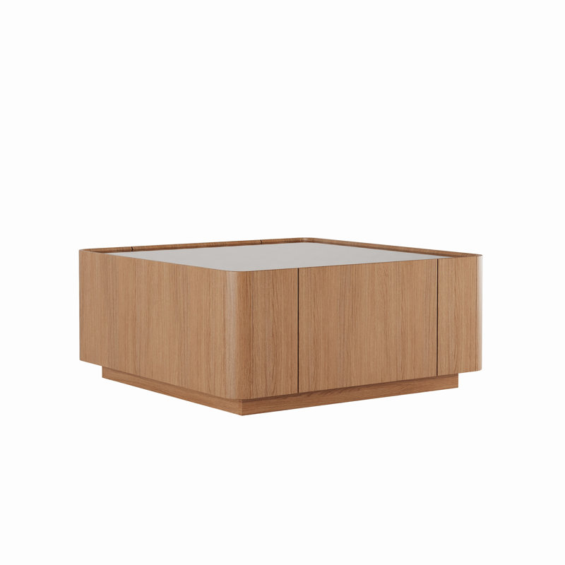 Table basse 31,5 pouces carrée avec tiroirs de rangement