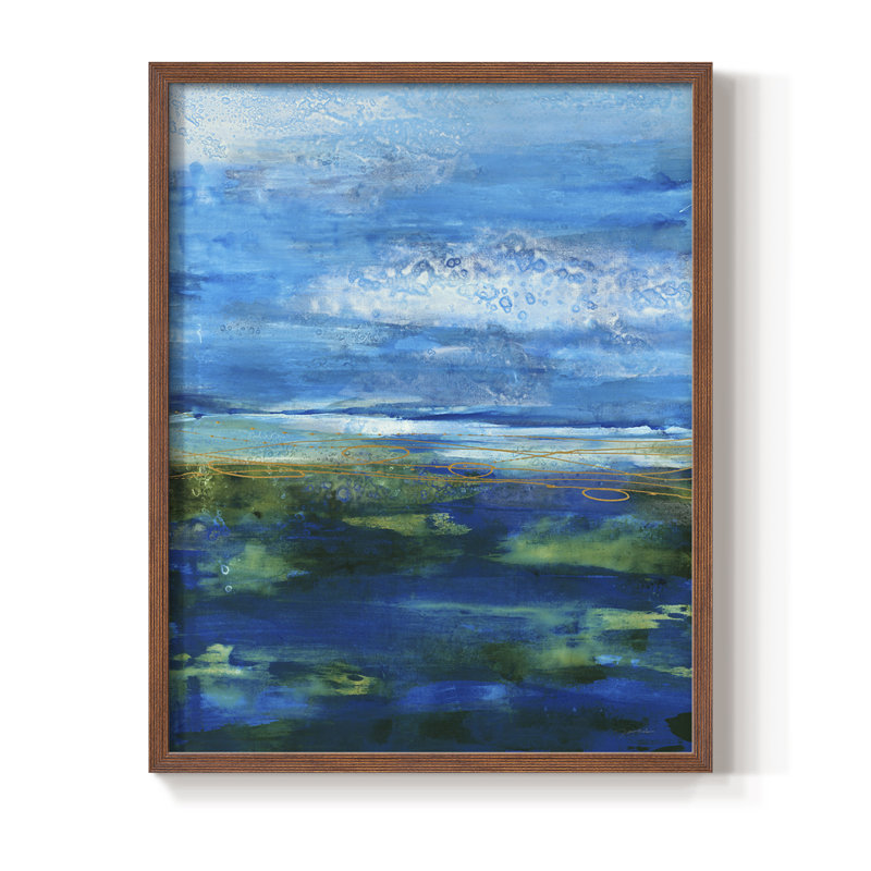 Island Groove Framed Print - Solid Wood, Brown, 10" H x 8" W