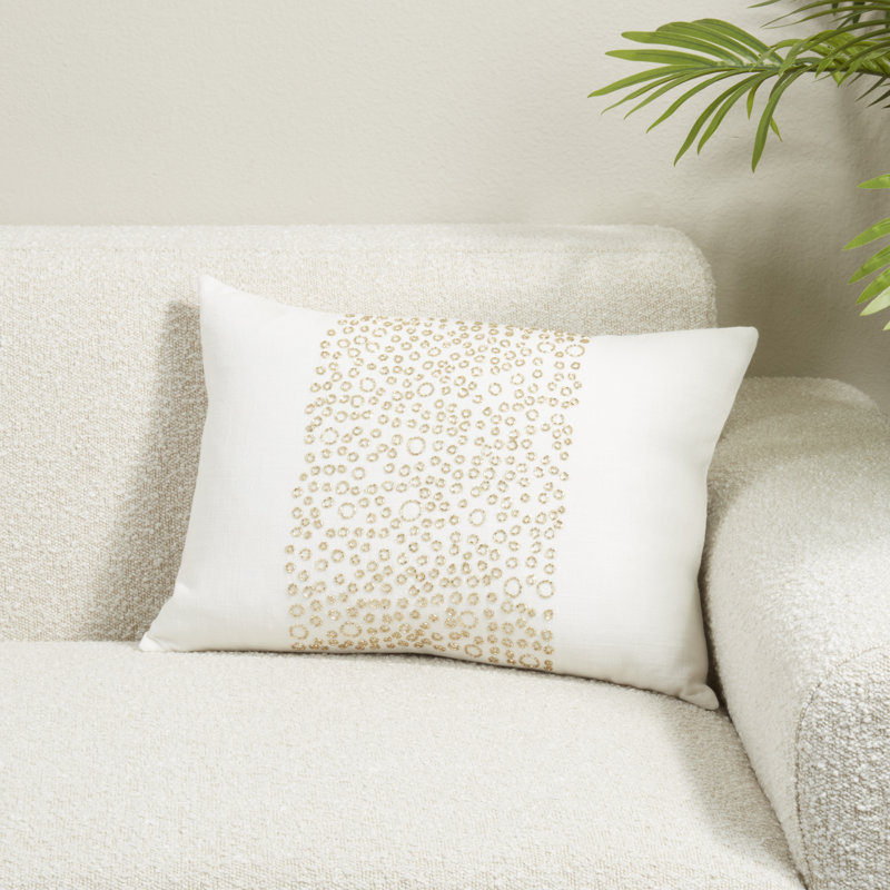Beaded Band Throw Pillow Cover, Polyester