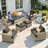 Harbin Wricker 7 - Person Outdoor Seating Group With Cushions-967812768-969256892