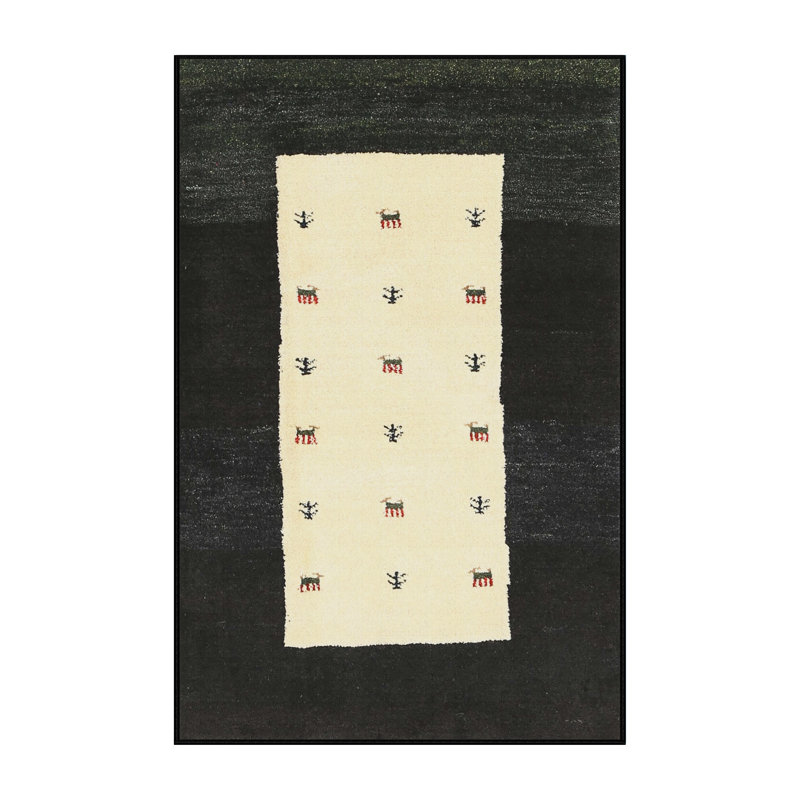 Tapis gris anthracite / beige Chichica, Rectangle 4 pi x 6 pi