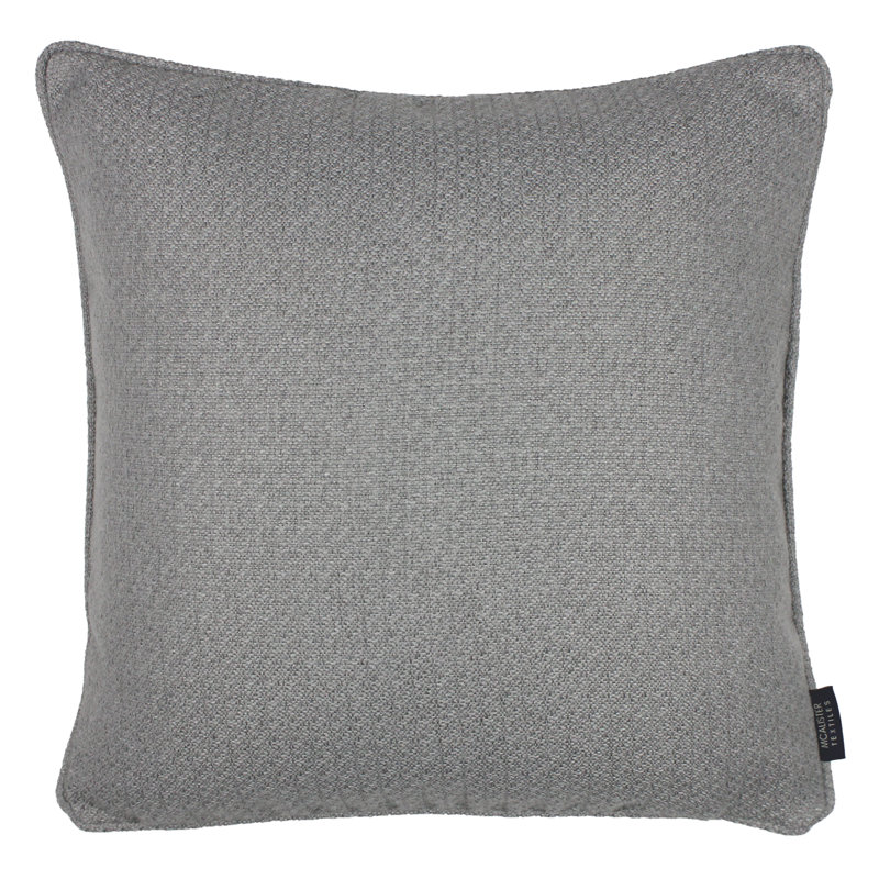 Aubryana Cushion Cover, 60cm H x 60cm W x 1cm D, Soft Grey