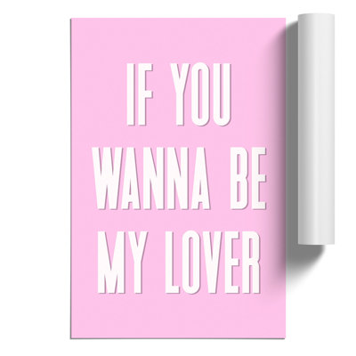 My Lover - Unframed Typography