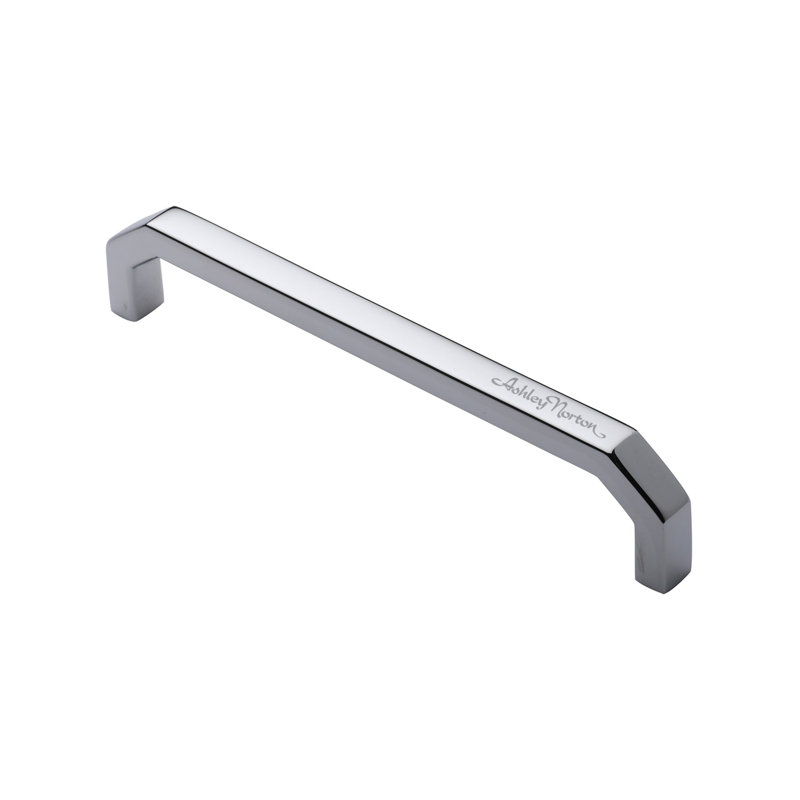 Angular Cabinet Pull, Polished Chrome, 6"