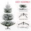 Arbre de Noël artificiel, arbre de Noël à charnière en pin avec branches réalistes, base en acier, ouverture automatique, vert-1760511293