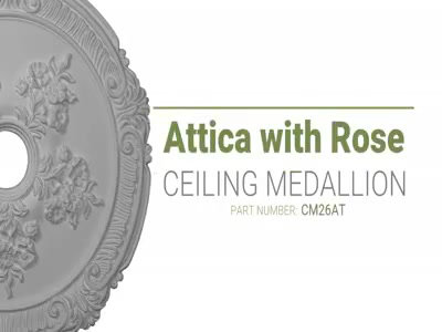 Attica Primed Floral Ceiling Medallion 26"