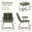 Mid-Century Chenille Upholstered Accent Chair with Ottoman Set, Ergonomic Lounge Chair with Wood Armrest & Metal Frame, Tufted Leisure Chair for Living Room Bedroom-711615326