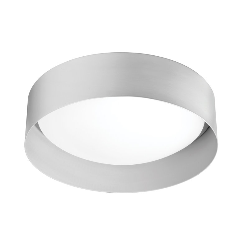 Metije Flush Mount - 14W - Metal Shade, Matte White, 11" Dia.