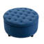 Claria Tufted Round Solid Colour Ottoman with Storage-255433724