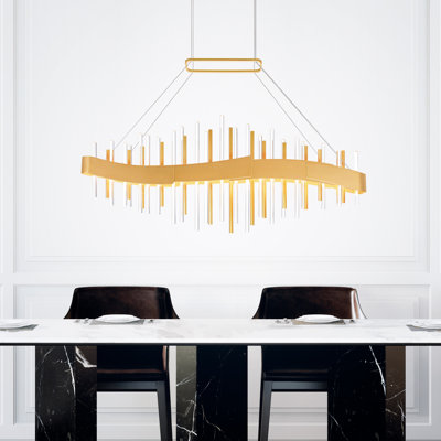 40 in LED Satin Gold Chandelier