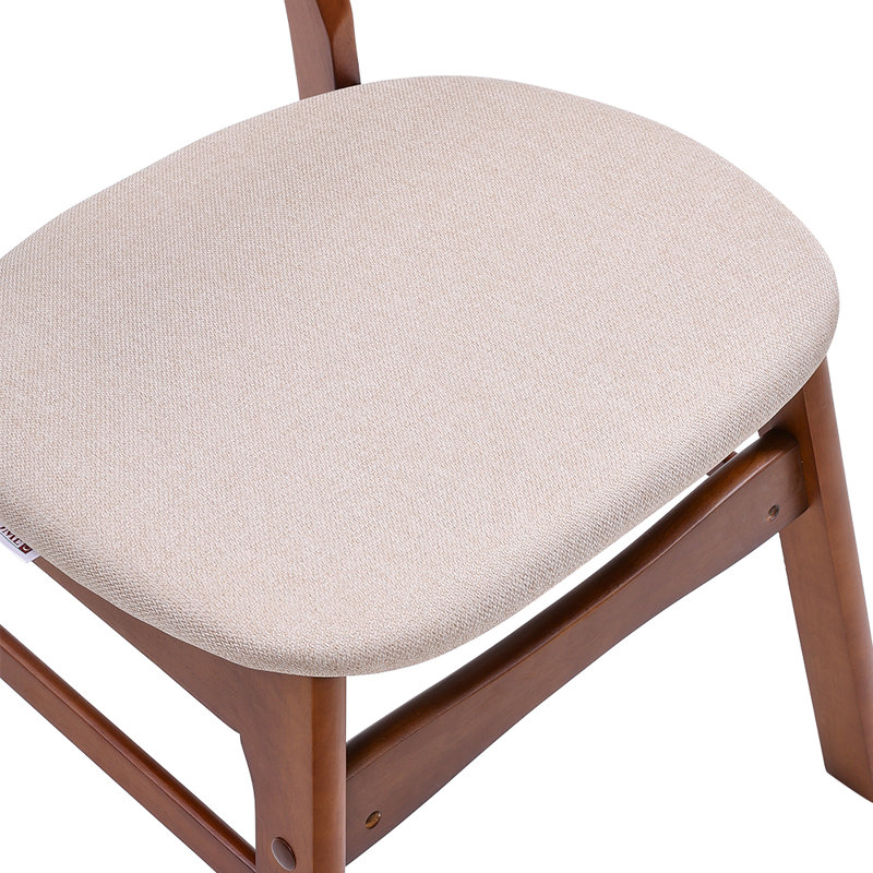47 cm H Upholstered Linen Dining Chair, Beige