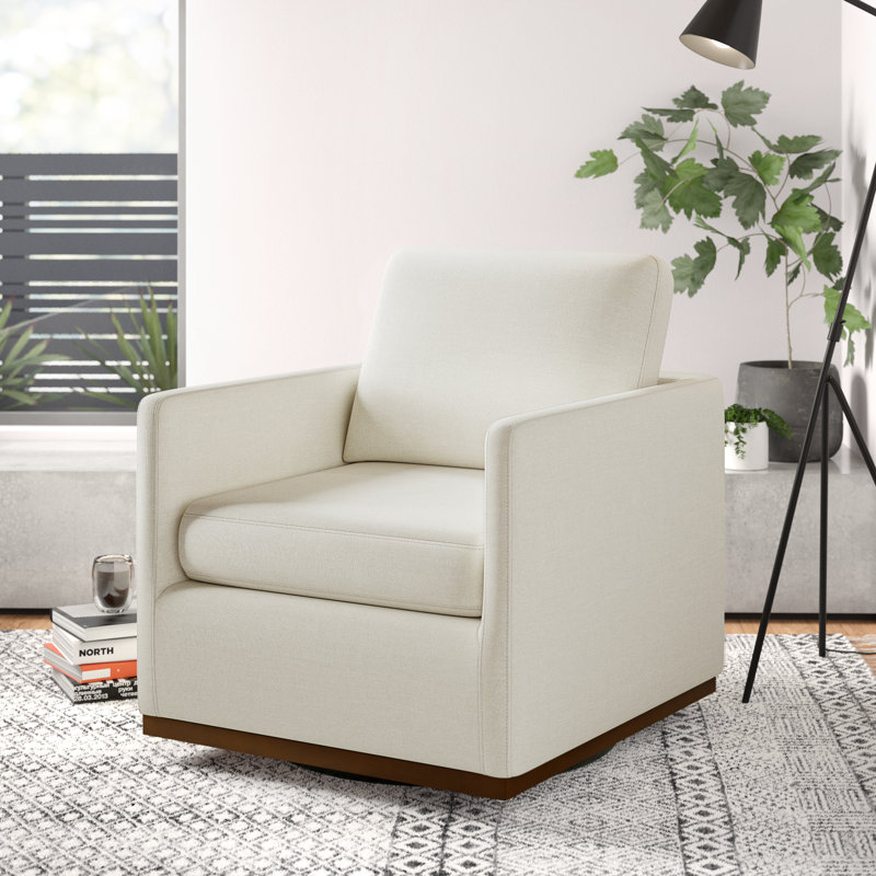 Fauteuil pivotant large Assiatou, Lin lin