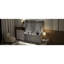Grand lit mural multifonctionnel avec bureau, panneau de fibres à densité moyenne durable, style moderne pour les petits espaces