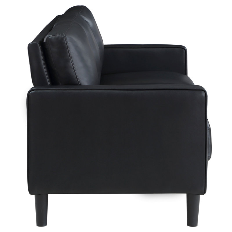 Black Track Arm Sofa, Black