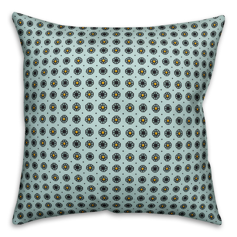 Coussin Pixel, 18 po x 18 po, Bleu, Intérieur