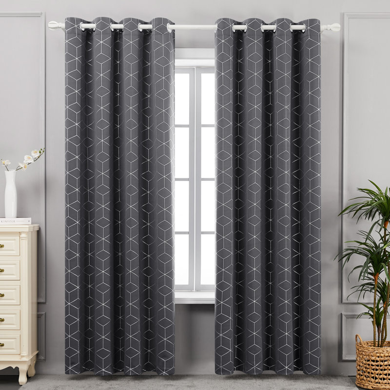 Bost Room Darkening Thermal Curtains, Dark Grey, Width 132 x Drop 229 cm