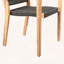 Ensemble de 2 chaises de salle à manger en bois d'eucalyptus Rivani avec corde gris anthracite et finition teck