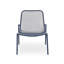 Ensemble de conversation d'extérieur 3 pièces avec cadre en fer durable bleu marine
