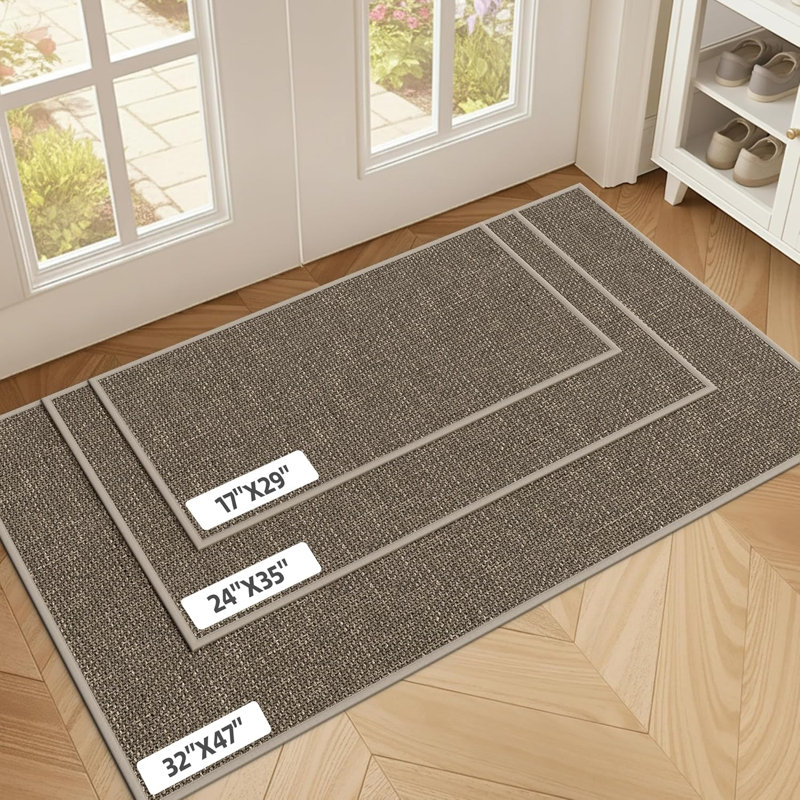 Tapis d'entrée antidérapant résistant à la saleté, L 32 po x L 47 po