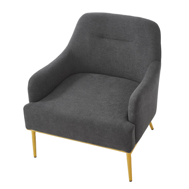 Fauteuil d'appoint Virelli Modern Chenille, Gris foncé