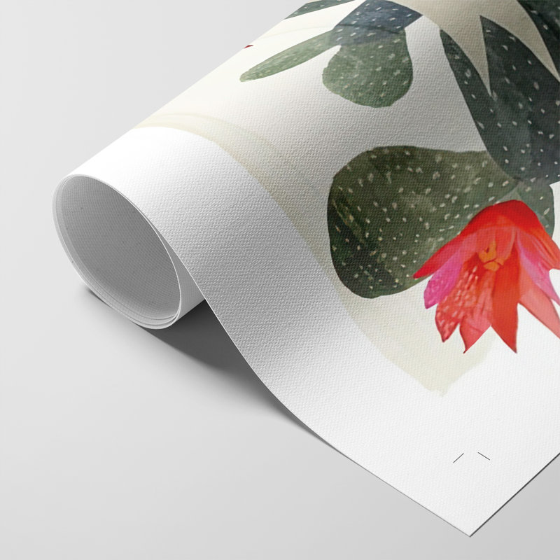 Desert Christmas Cactus I - impression sur toile seulement - non encadrée, H 48 po x l 32 po