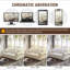 Canapé Chesterfield de 41,3 po en velours avec garniture cloutée et accoudoirs roulés, canapé de style Mid-Century moderne capitonné, comprenant 1 oreiller-1161219937-1161219871
