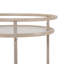 Chariot-bar rond avec tablettes en verre