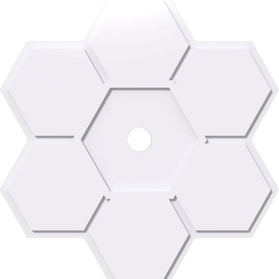 Médaillon de plafond contemporain en PVC de qualité architecturale 36 po x P 3 po x P 12 1/2 po x P 1 po