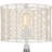 Flossie 24.75"H Blue and White Metal and Tan Rattan Table Lamp