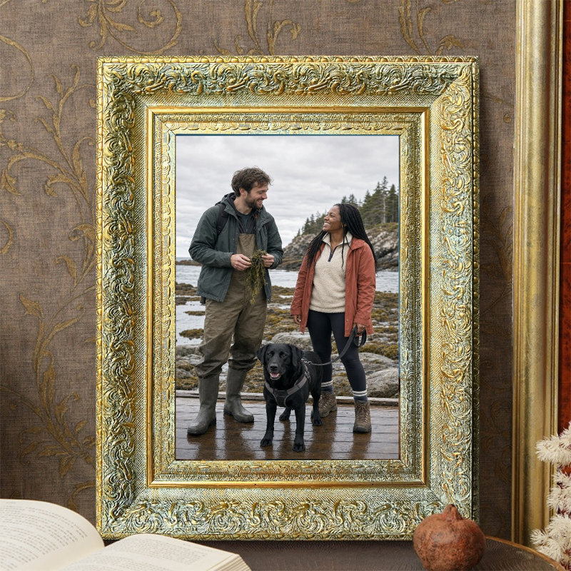 Cadre photo 8 "x 10" à 1 tablette en or antique pour affichage de photos de tous les jours, Or antique, 1, L 8 po x H 10 po