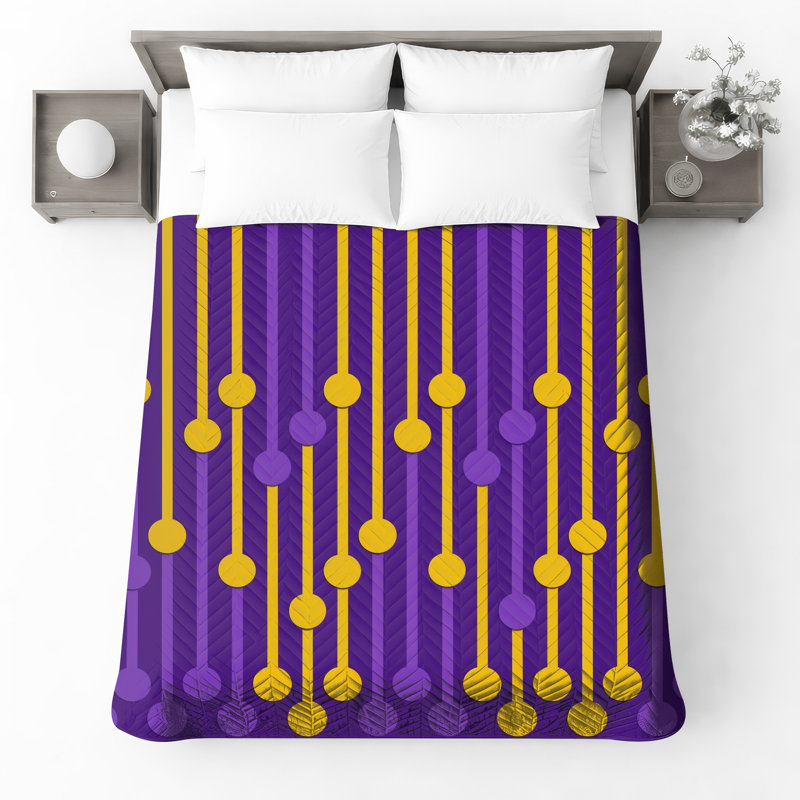 Couvre-lit matelassé jaune, Double