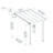 Palram - Canopia Sierra 7.5' W x 7.5' D Polycarbonate Aluminum Stationary Slope Patio Awning Gray/Diffused Clear-92727805-98466930