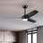 Hestrune 52-inch Black Led Lighted Ceiling Fan