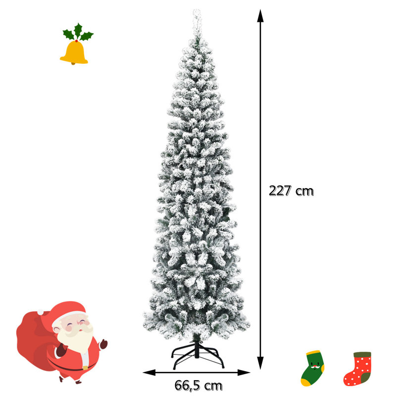 Lighted Artificial Fir Christmas Tree, 225cm H