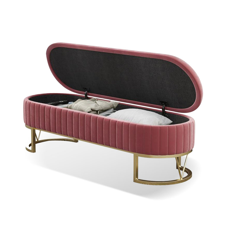Banc avec revêtement, Rose