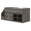 Lit mezzanine simple avec bibliothèque et tiroir Hafizur