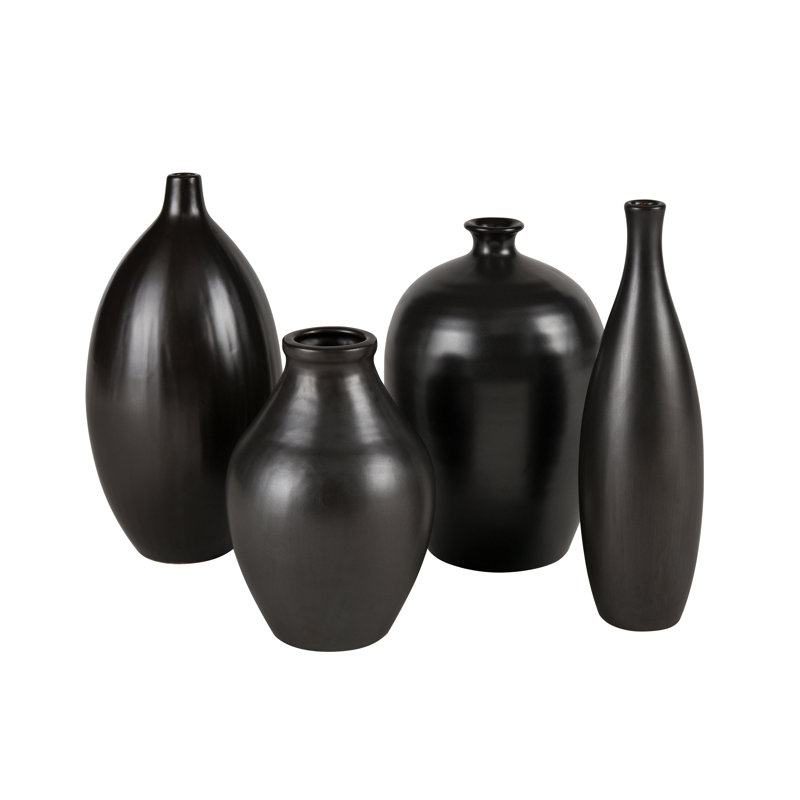Faye Vase - Large Black, Black
