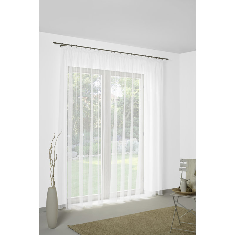 Antwi Semi Sheer Single Curtain Panel, 145cm H x 750cm W